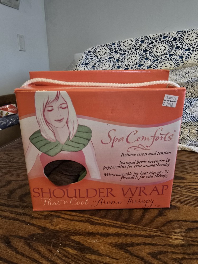 NIB Spa Comforts Aroma Therapy Shoulder Neck Heating Pad Wrap