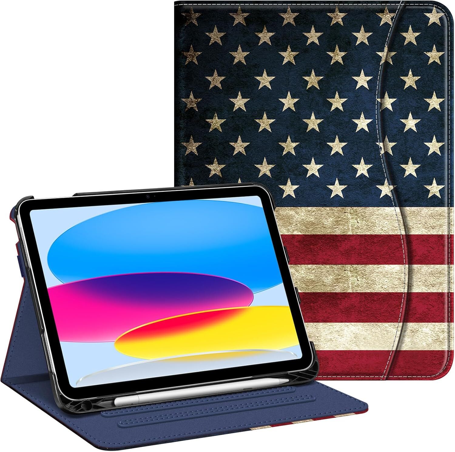Folio Case for iPad (A16) 11th Gen 11 Inch (2025) MultiAngle Viewing Stand Cover
