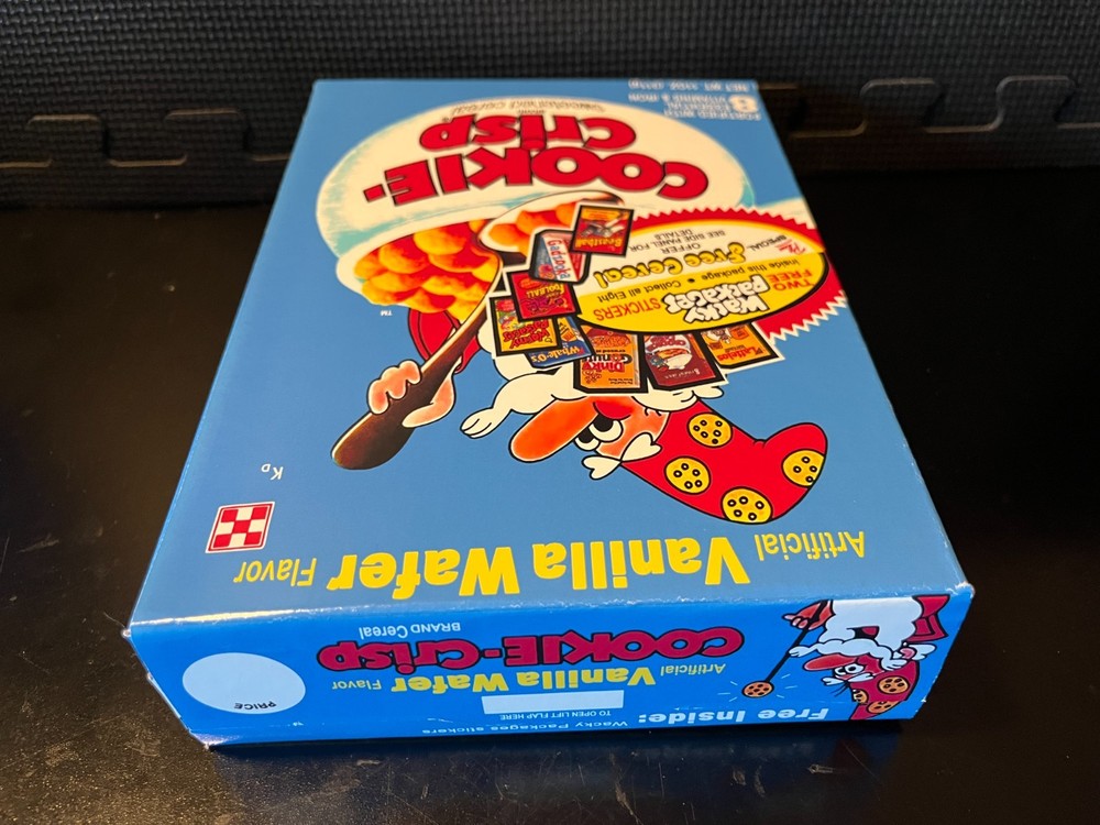 1982 Cookie Crisp (Foolball on back) - Empty custom design display box