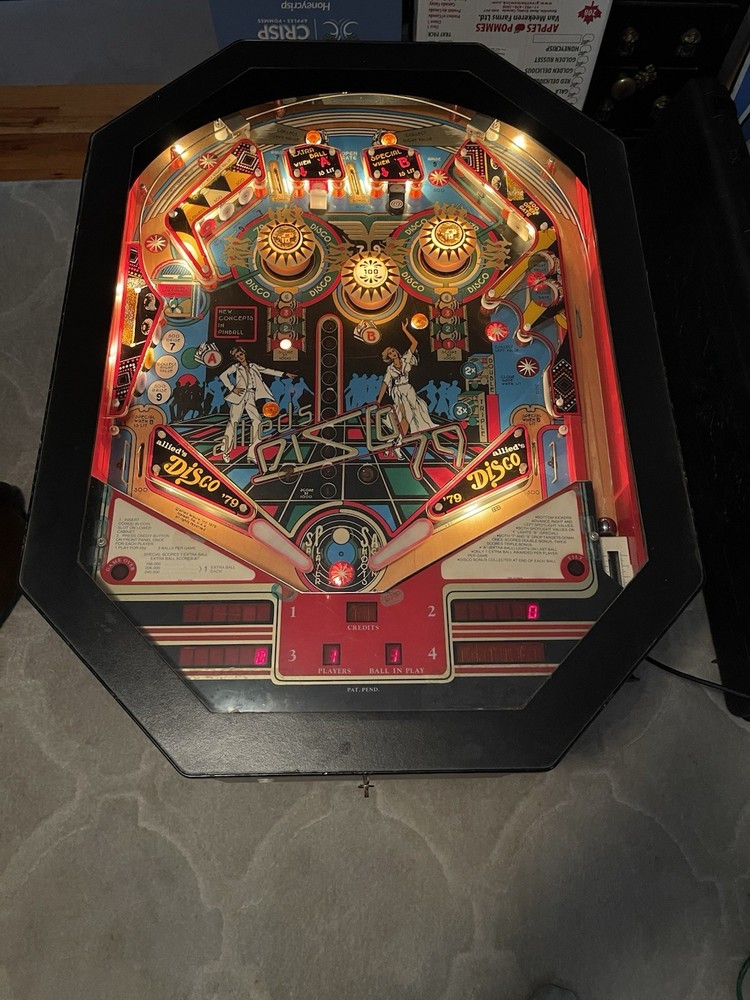 Rare 1979 Disco Coffee Table Pinball Machine