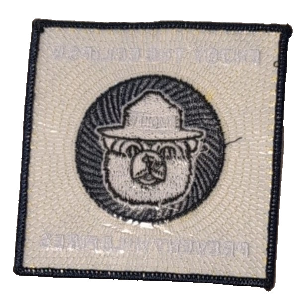 Smokey Bear "Enjoy The Eclipse Prevent Wildfires" Square Patch 3.5"