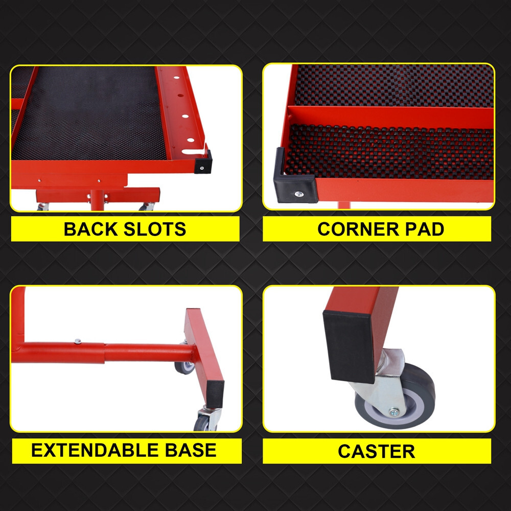 Heavy Duty Adjustable Work Table Bench With Drawer 220 lbs Rolling Tool Cart