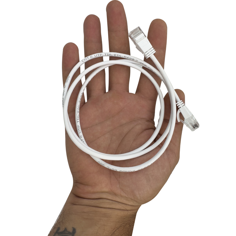 2250 Cat6a Short Boot White 1 Meter