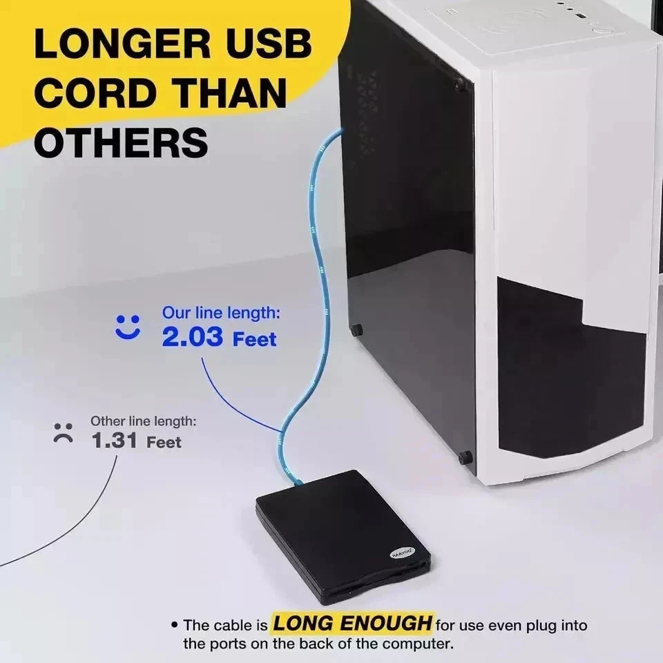 Floppy Disk Reader USB Type A/C Floppy Disk Drive/Player/Converter External 3.5