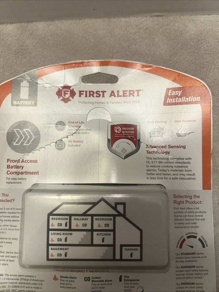 First Alert Battery-Powered Ionization Smoke Detector