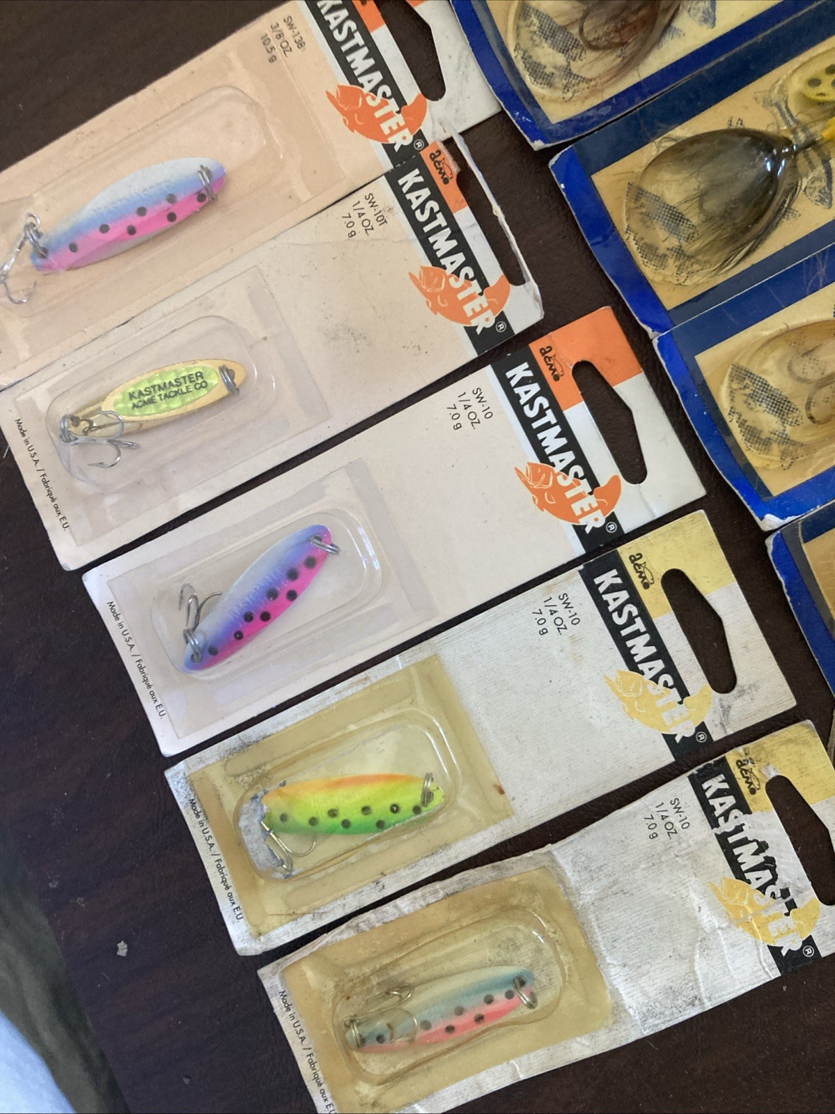 Lot of 17 NEW Mixed Fishing Lures Spinners Roosters Panther Martin Kastmaster