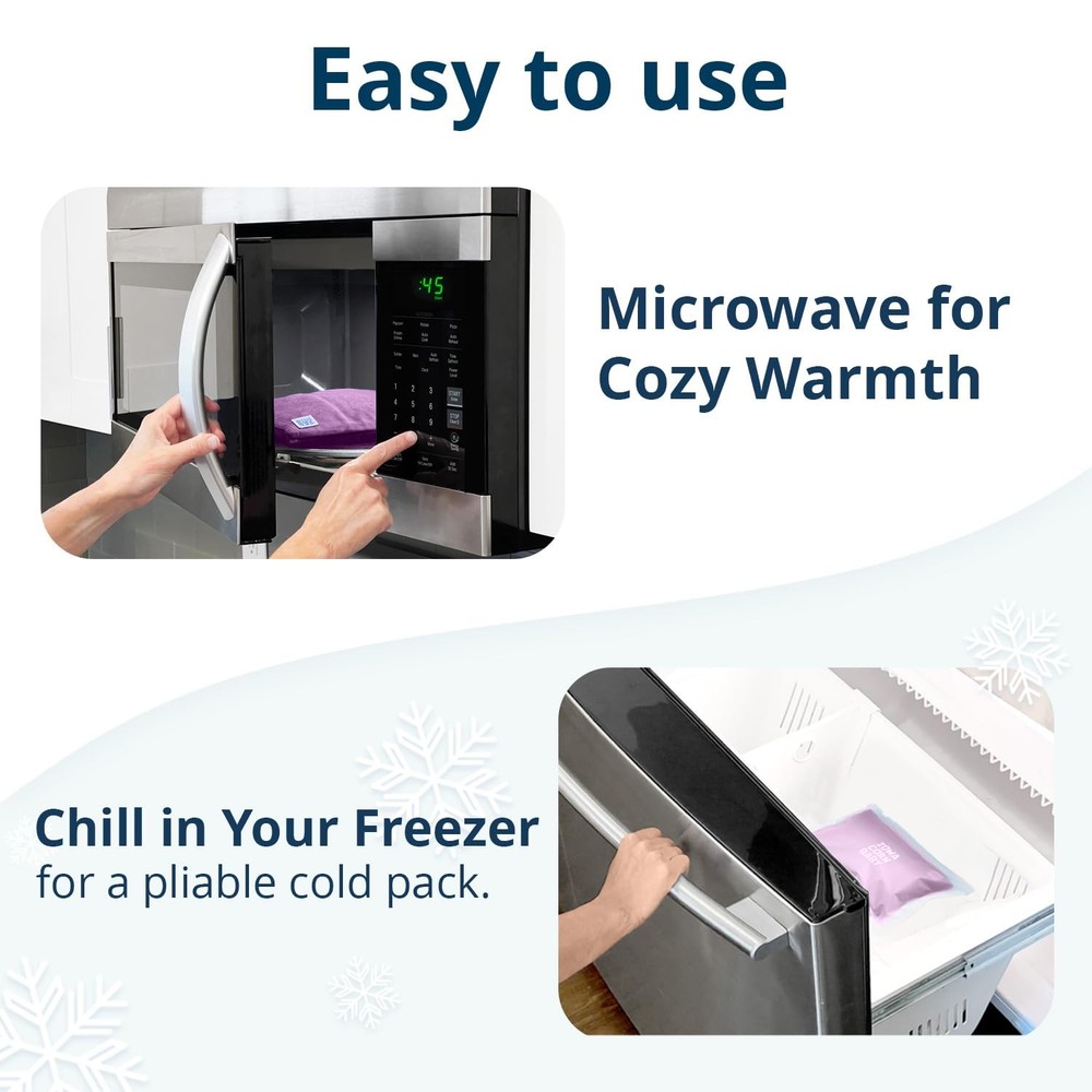 Mini - Microwavable Heating Pad & Reusable Cold Pack - Weighted Heating Pad f...