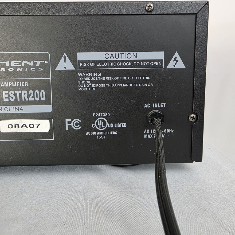 Element Electronics Stereo Receiver Amplifier ESTR200 w/ Remote. Tested Working