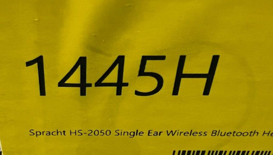 Spracht HS-2050 Single Ear Wireless Bluetooth Headset with Base Station