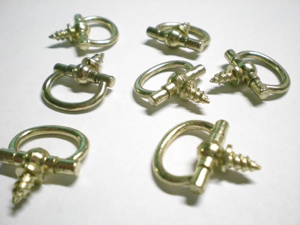 Shadow Box/Frame Swivel Top Ring Hanger Pull Bright Finish 10 pack SIZE 3/4"