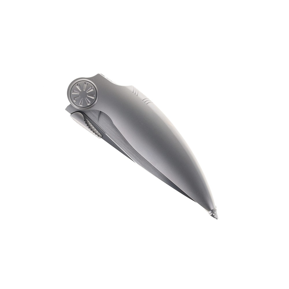 Rike Knife Predator Folding Knife Titanium Handle M390 Plain Edge