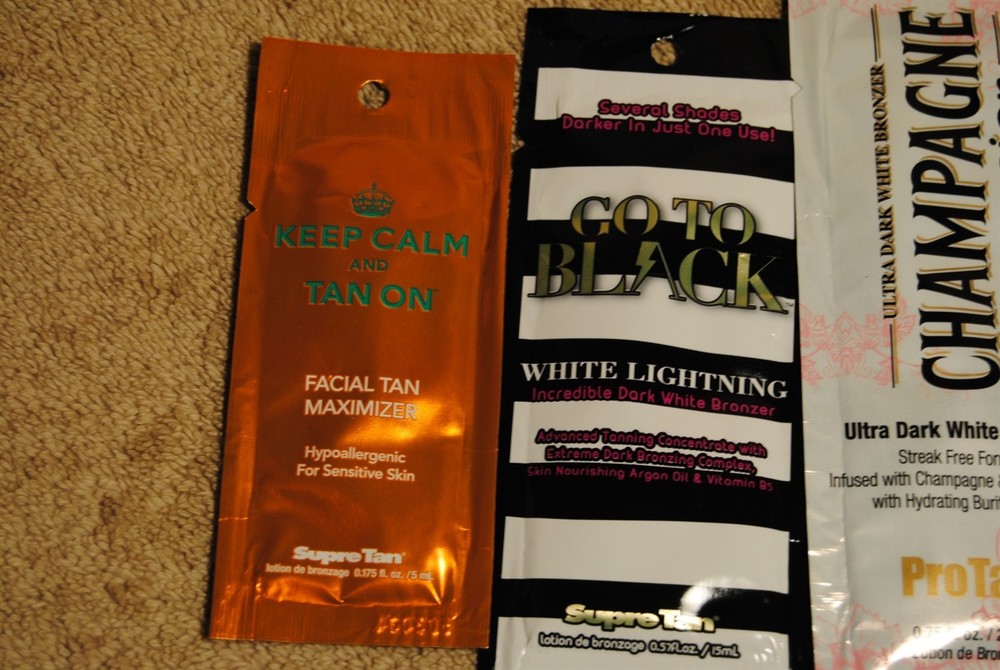 4 Indoor Tanning Lotion Samples Lot Supre Tan ProTan Bronzer