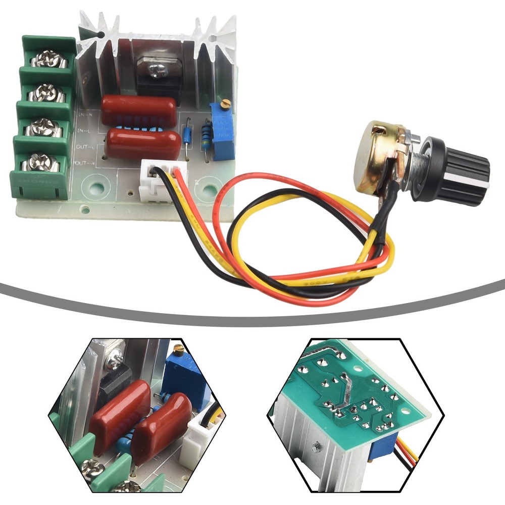 Adjustable 220V 2000W SCR Dimmer for Temperature and Brightness Control