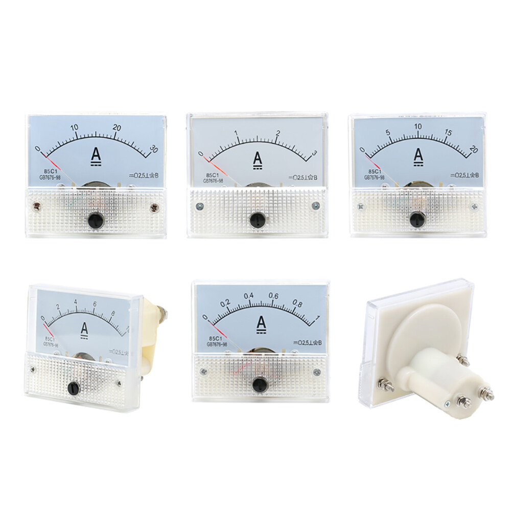 1/2/3/5/10/20/30A DC Analog Ammeter Panel Current Meter 85C1 Mechanical Pointer