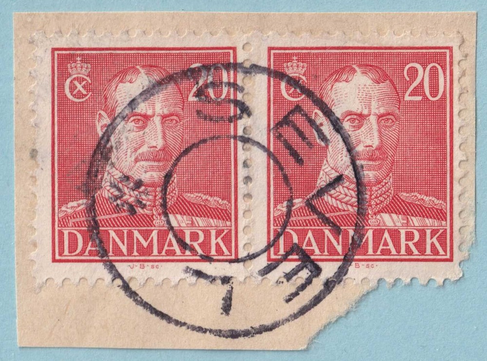 DENMARK - UDS-2  STAR CANCEL "SEVEL" ON PIECE  - OVP