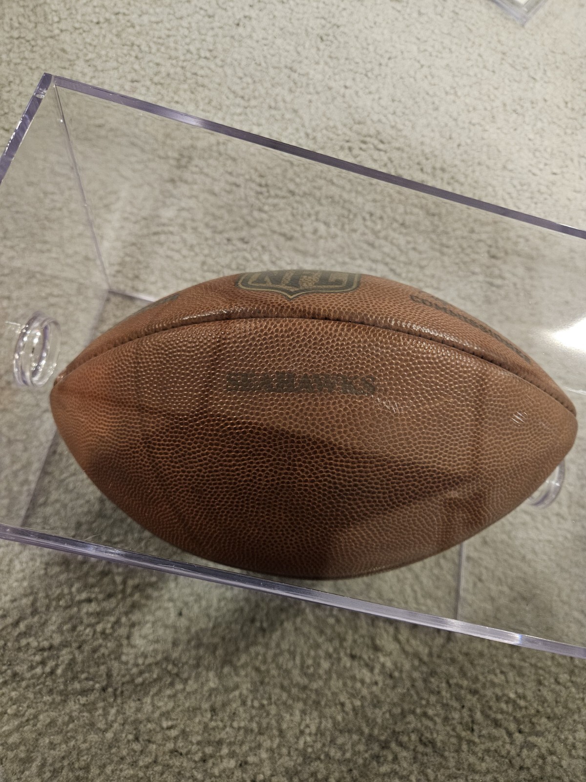 Seattle Seahawks 2008 Game Used NFL "The Duke" Wilson Football With Case