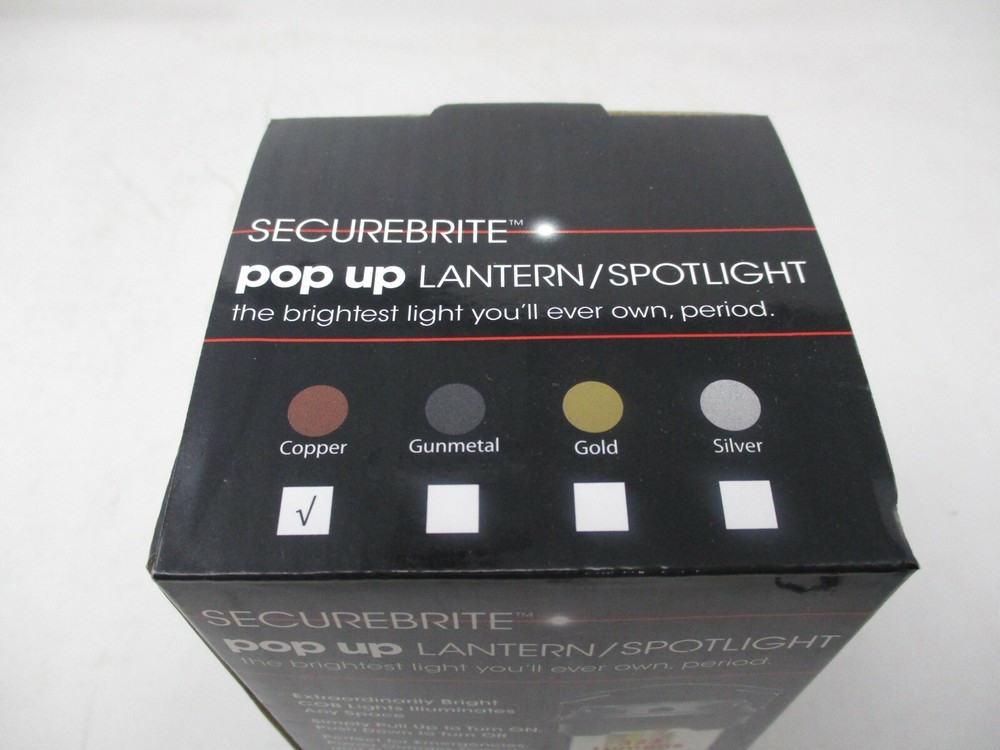 Securebrite Pop Up Lantern / Spotlight - Copper