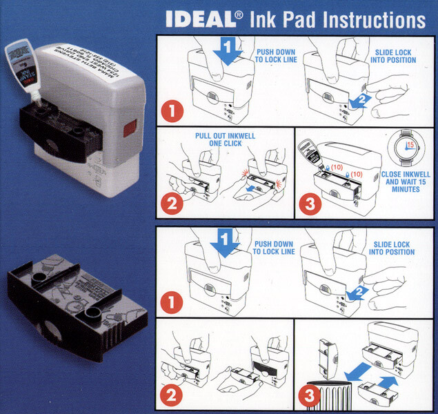 Ideal 5830 Replacement Ink Pad Black Ink