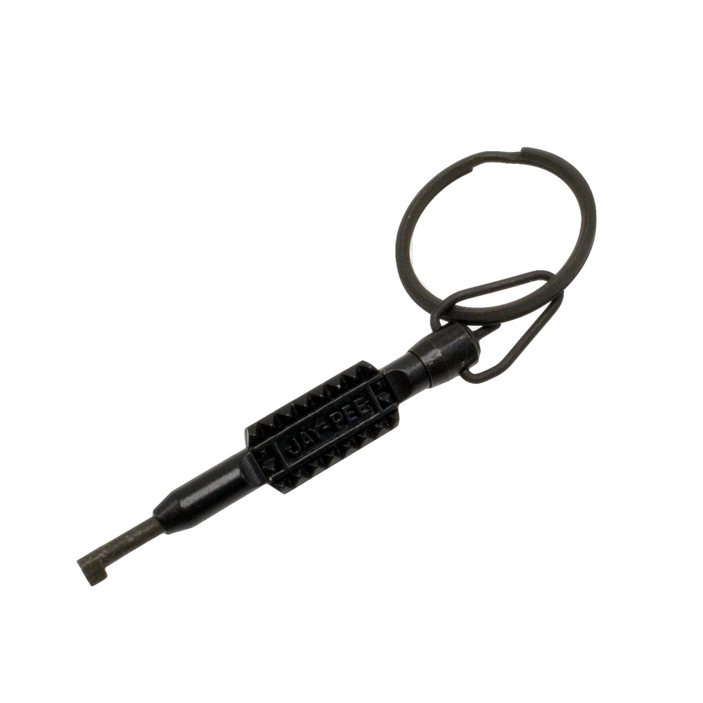 JAY-PEE Flat Swivel Knurled Grip Handcuff Key Tool Universal Tactical Black