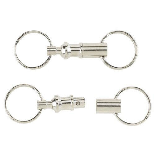New 1pc Premium Quality Pull Apart Key Chain w 2 Separate Rings