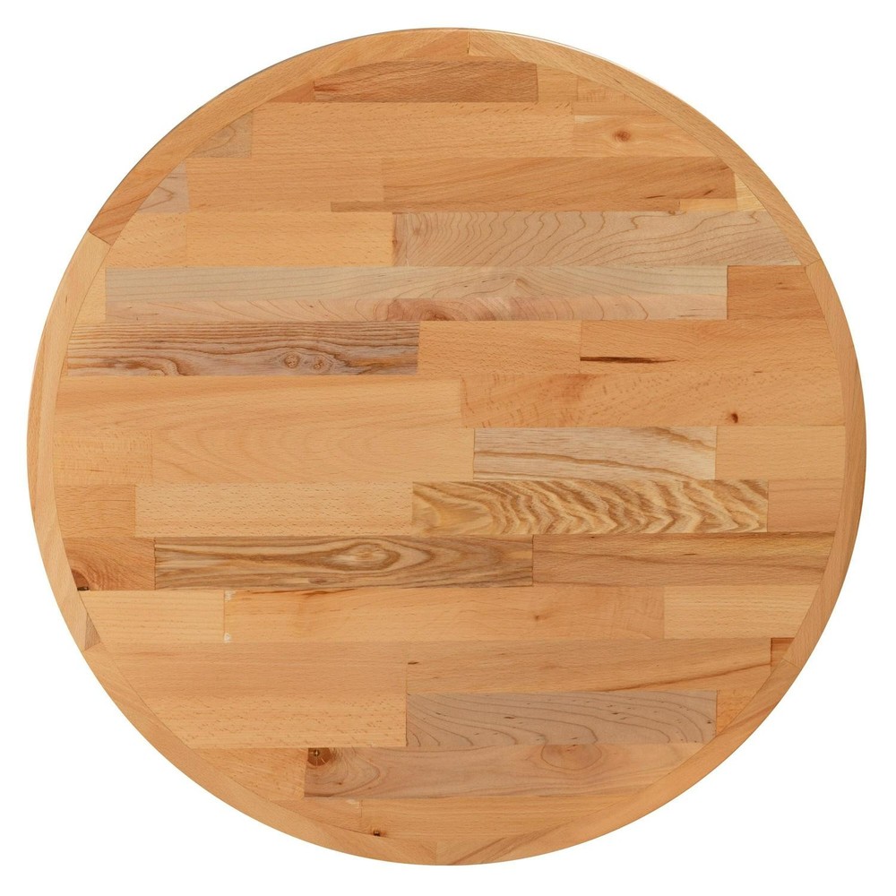 Round Butcher Block Style Table Top - Restaurant Table Top