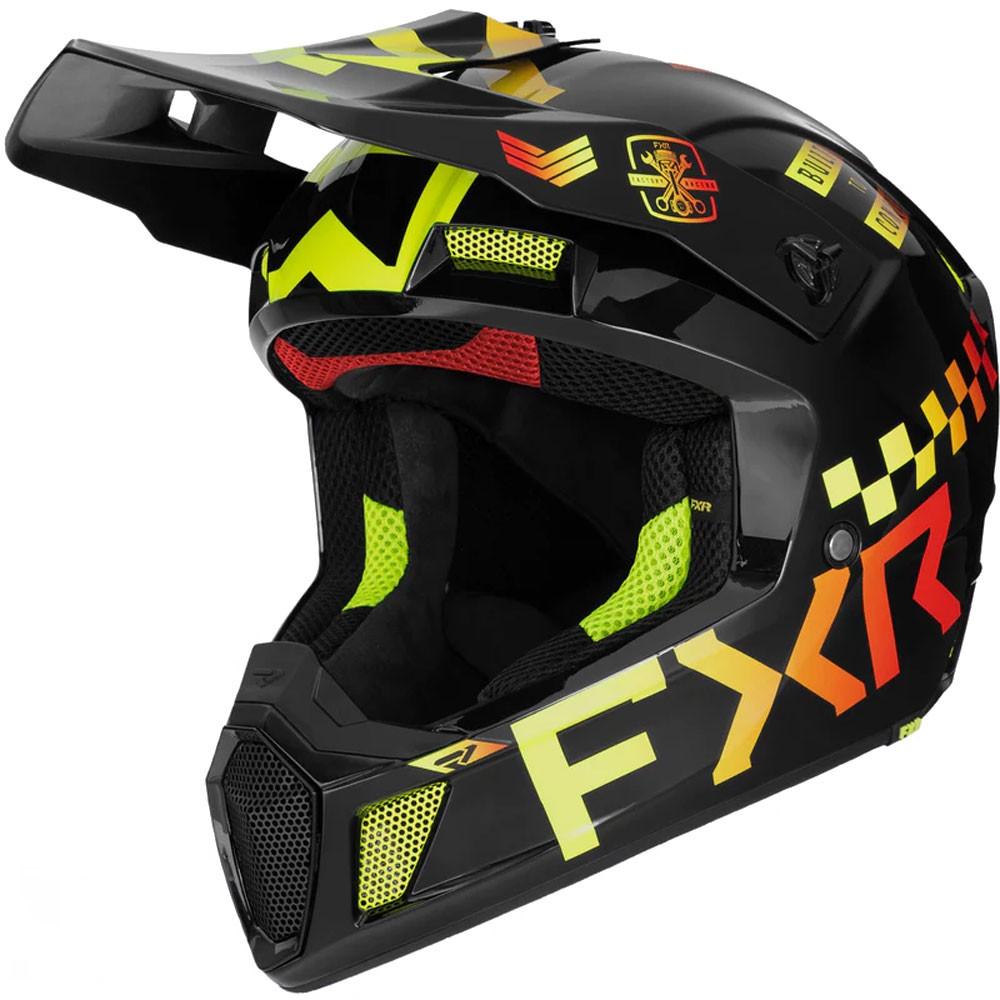 FXR Clutch Gladiator Helmet Open Face Ventilated Optional Winter Kit Ignition