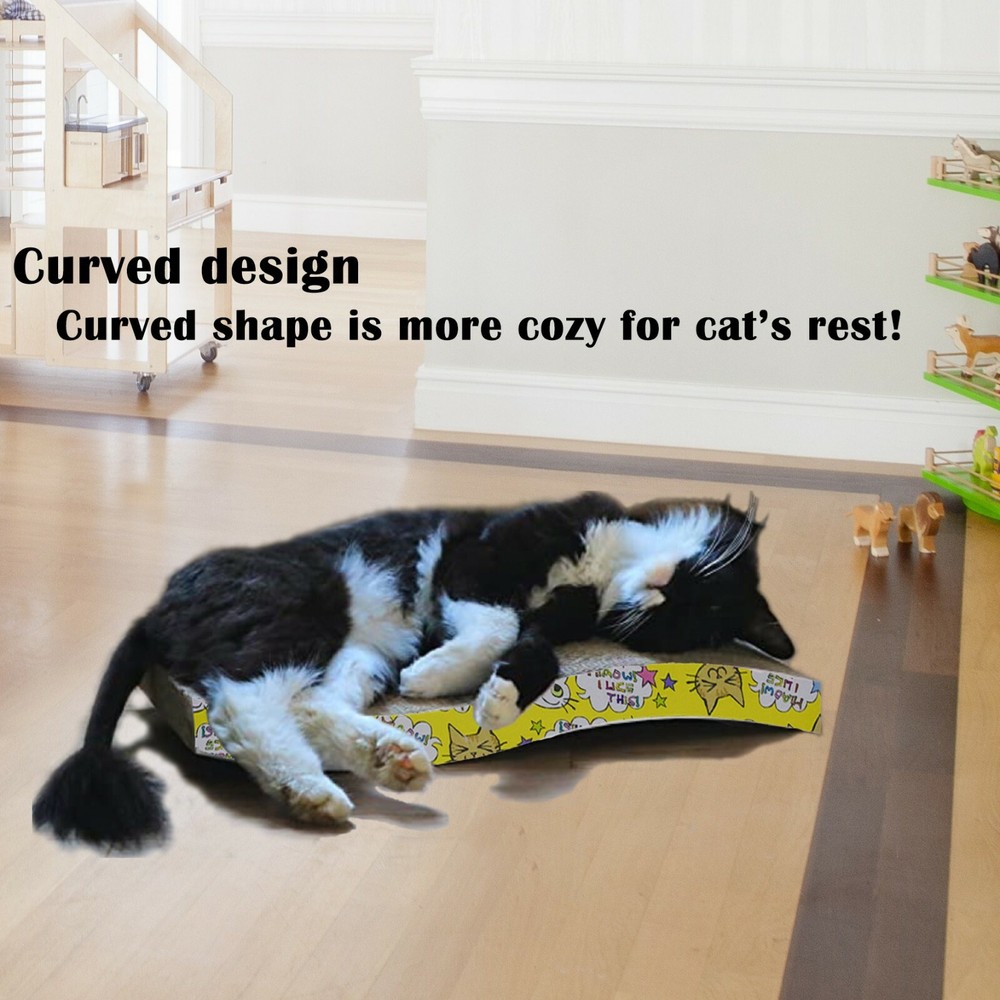 Cat Scratcher Pad - Cat Cardboard Scratch Durable Scratching Pad Reversible