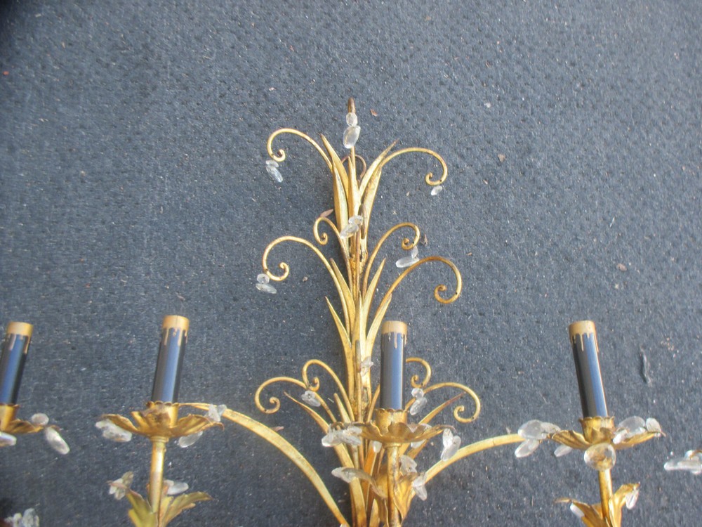 64002 Mid Century Decorator Wall Sconce with Prisms