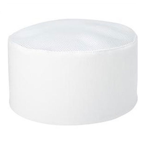 5 White Chef Mesh Beanie Hats Restaurant Baker Kitchen Cooking Chef Cap Airflow