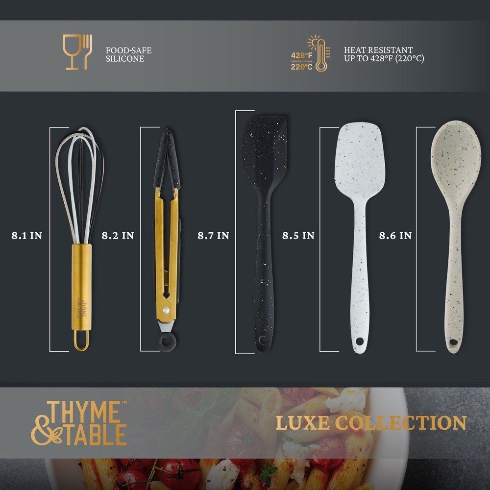Thyme & Table 5-Piece Silicone Mini Kitchen Utensil Set