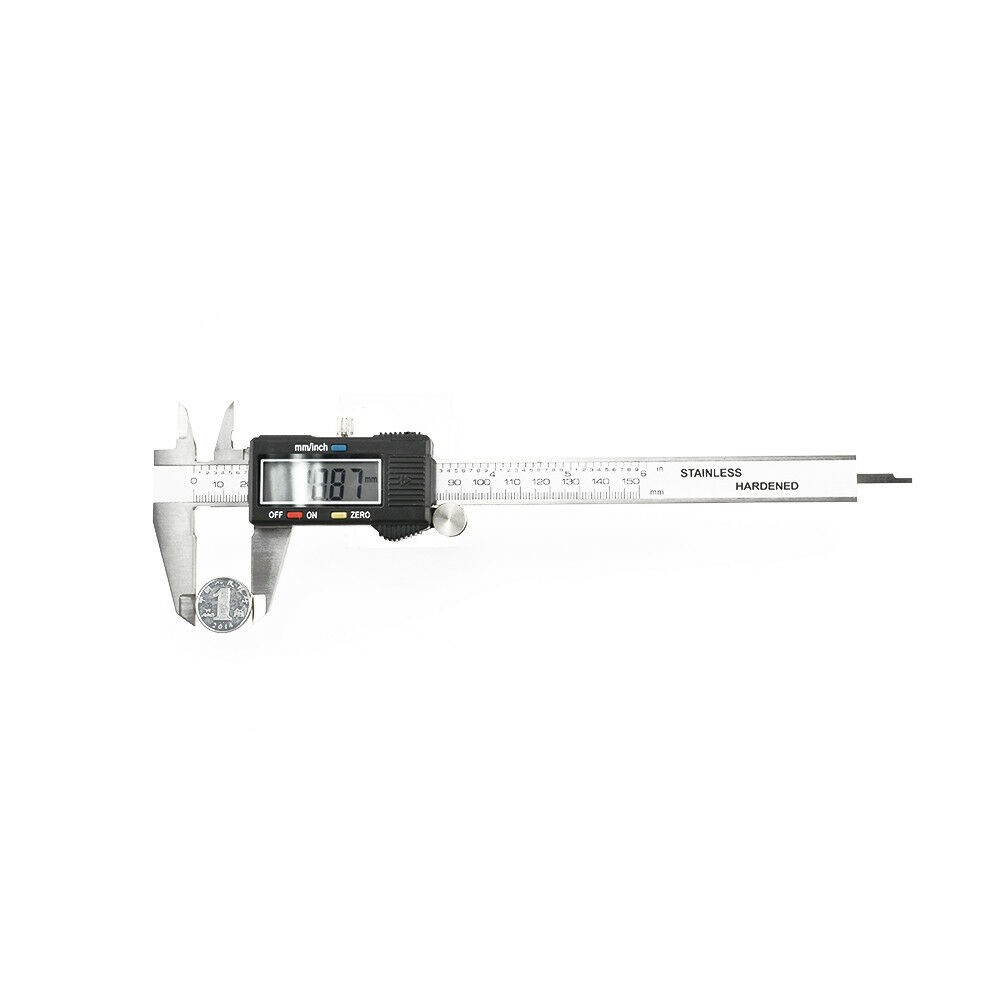 Stainless Digital Large LCD Display Vernier Caliper Power Switch Off Micrometer