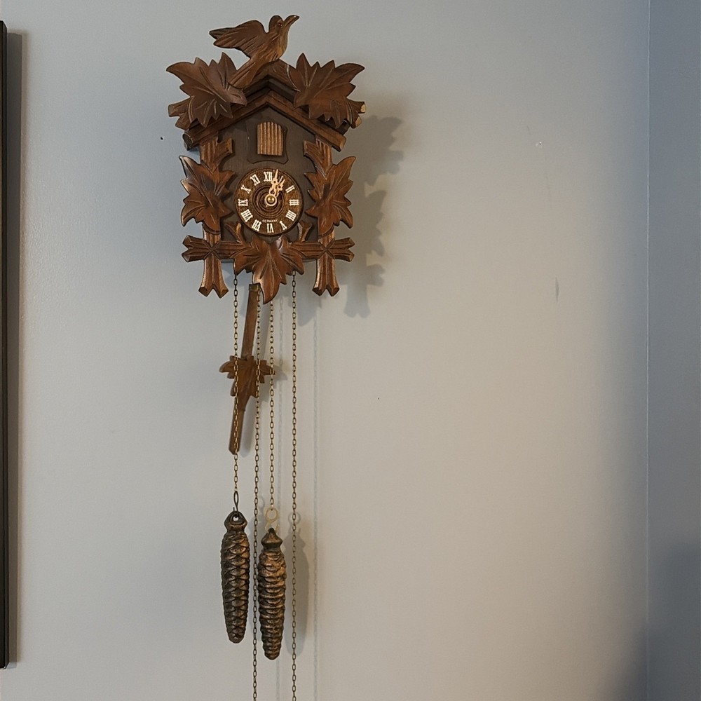 Black Forest Germany Authentic Cuckoo Clock Working - New Hands Installed