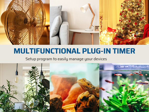 DEWENWILS 2 Pack Digital Timer Outlet 24H Programmable Digital Outlet Timer