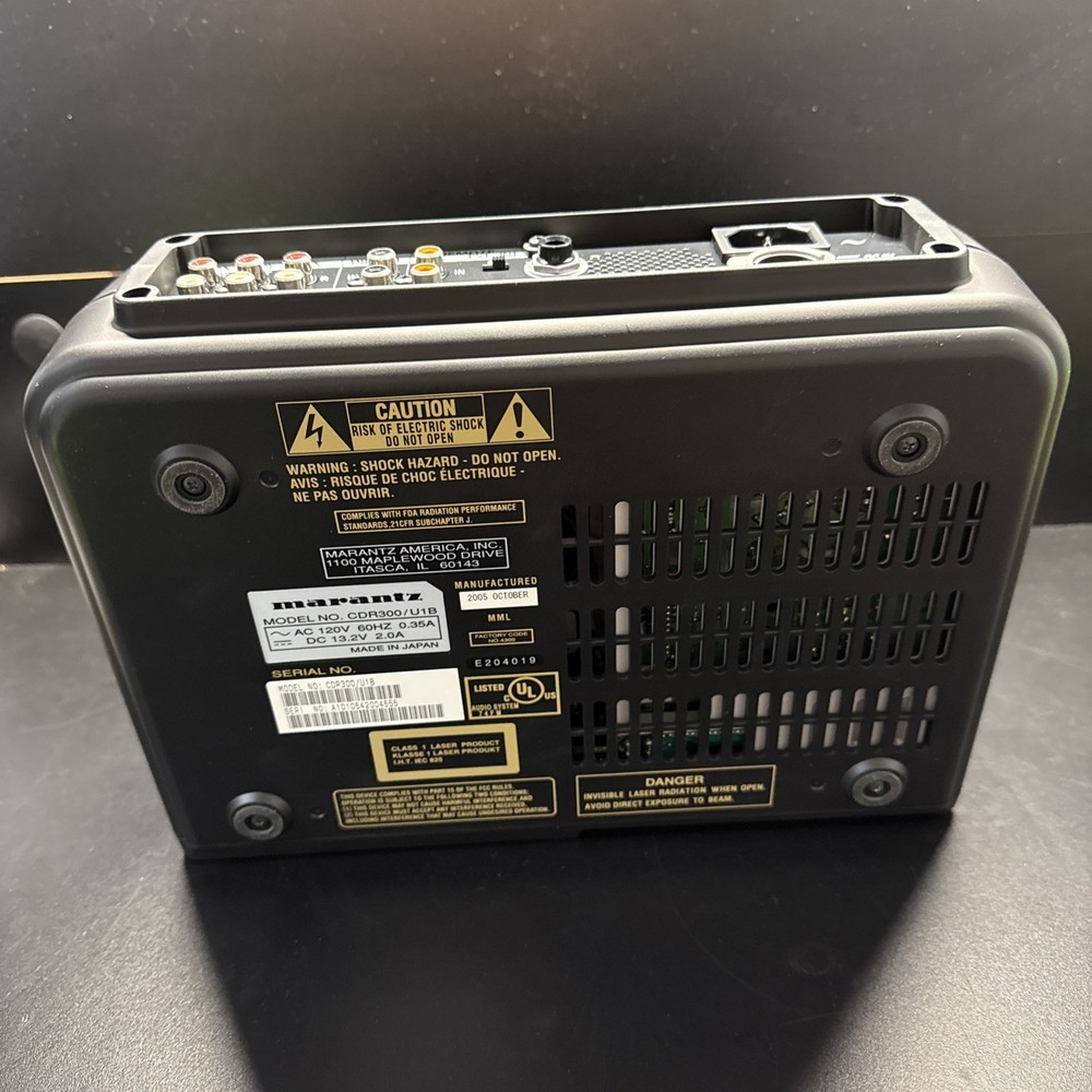 Marantz Professional CD Recorder CDR300 Cables NO REMOTE Tested Working #4