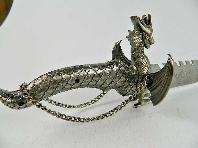 Dragon Dagger 15 Inches Stainless with Etchings on Blade