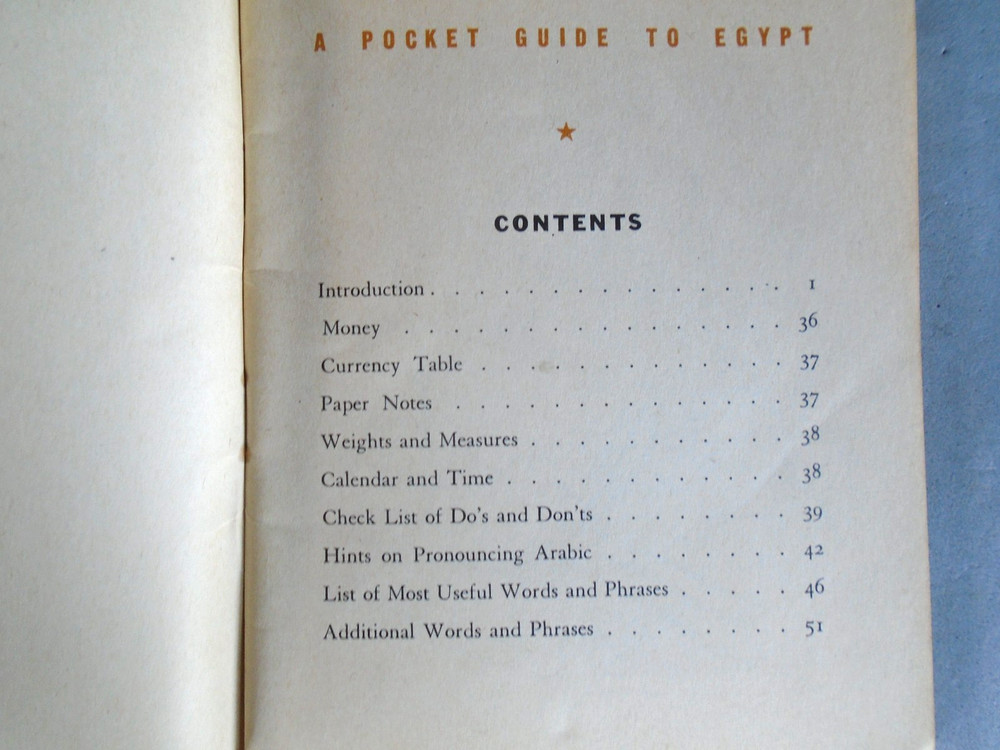 A Pocket Guide to Egypt, 1943 edition