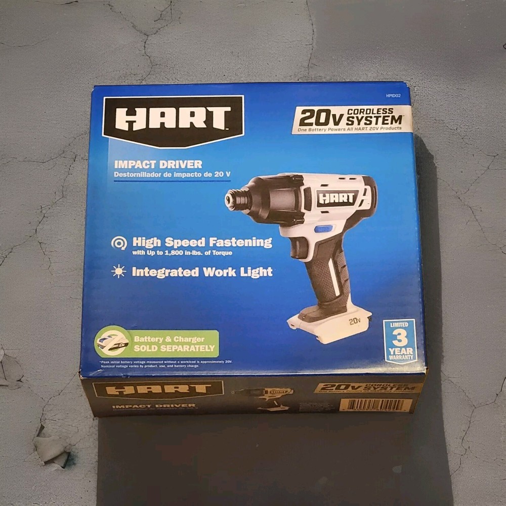 Hart HPID02 20-Volt Cordless Impact Driver (Tool Only) New !!!