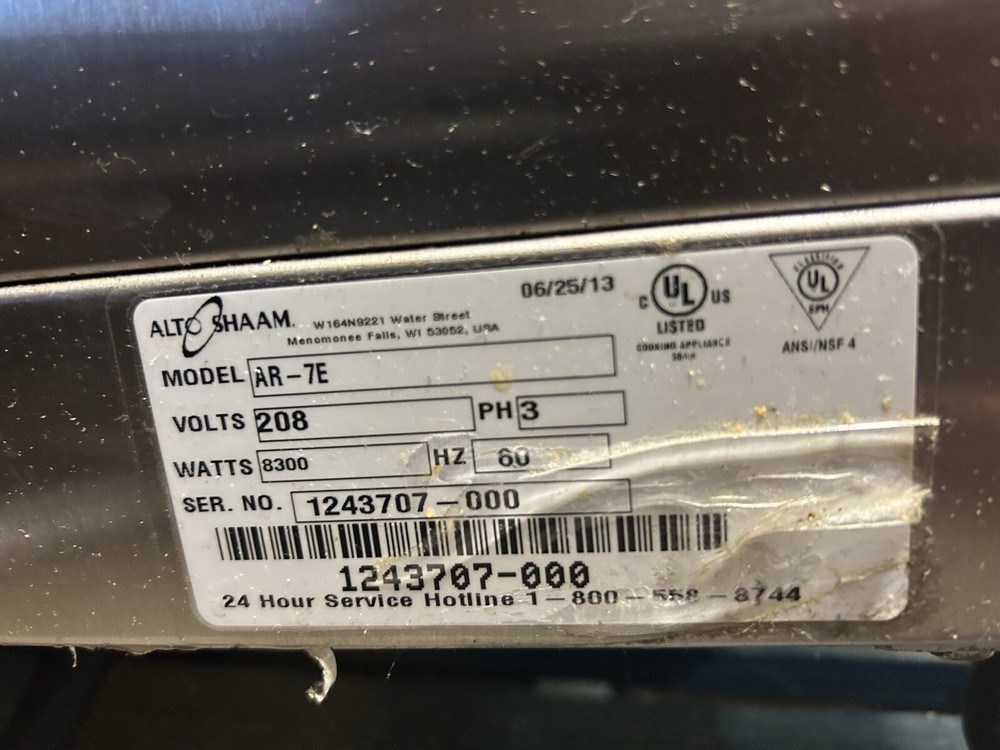 Alto-Shaam AR-7E Rotisseries 208V 3ph