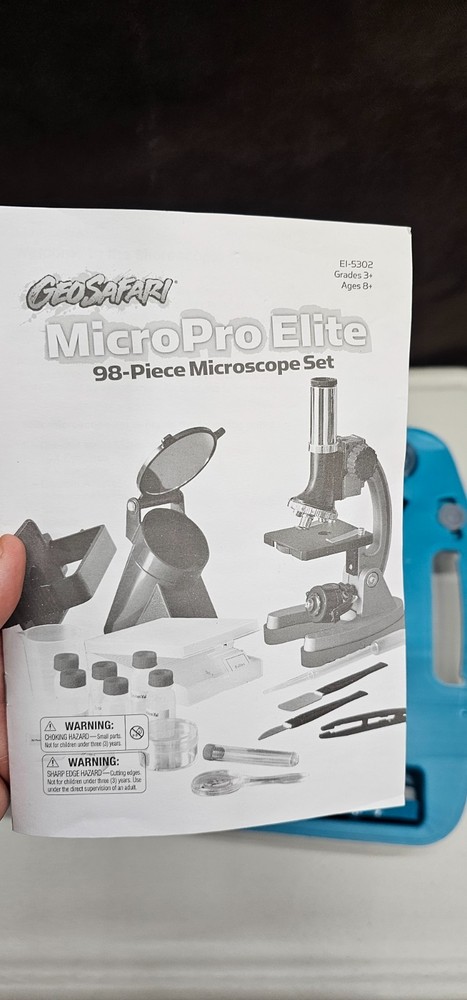 GeoSafari MicroPro 95-Piece Microscope Set, Prepared Slides, Instruction and ...