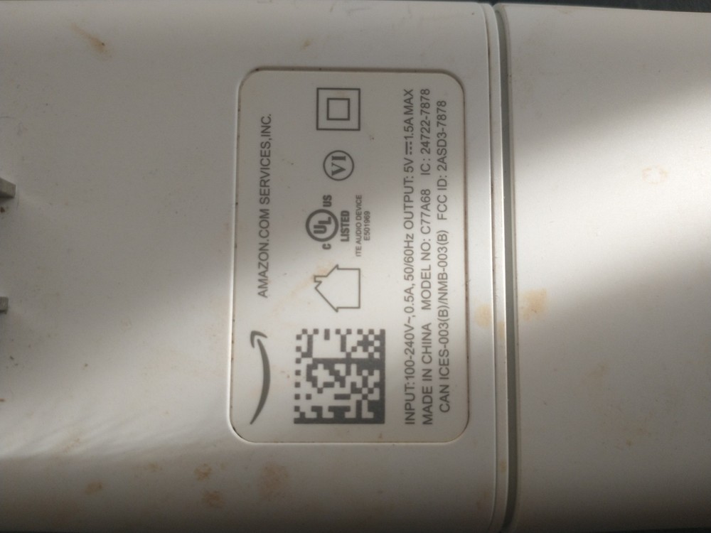 Amazon Echo Flex Plug In C77A68 Alexa Voice Control Speaker w/ Smart Clock