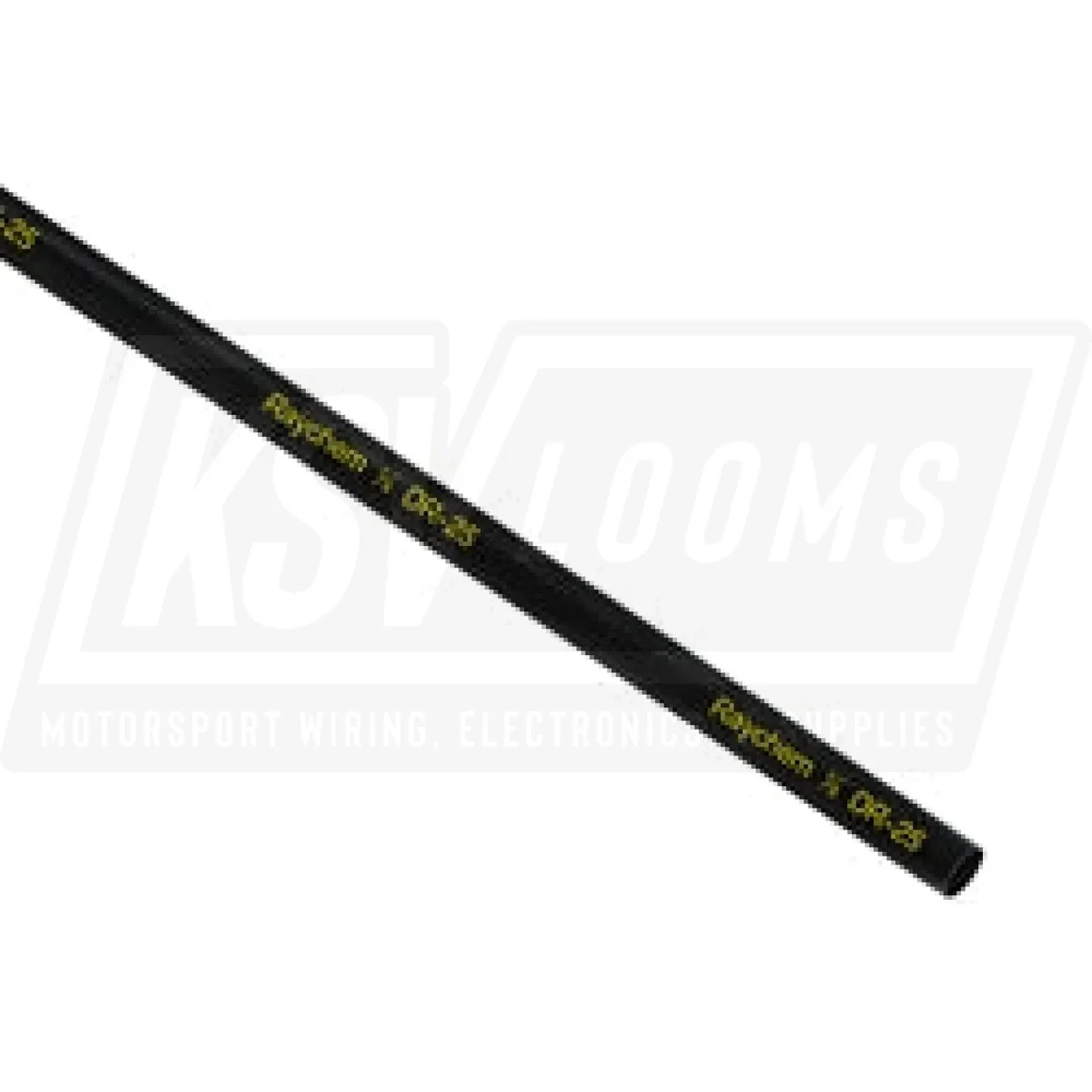 1/8" Raychem DR-25 Yellow Label Heat Shrink Tubing by TE Connectivity x 10 feet