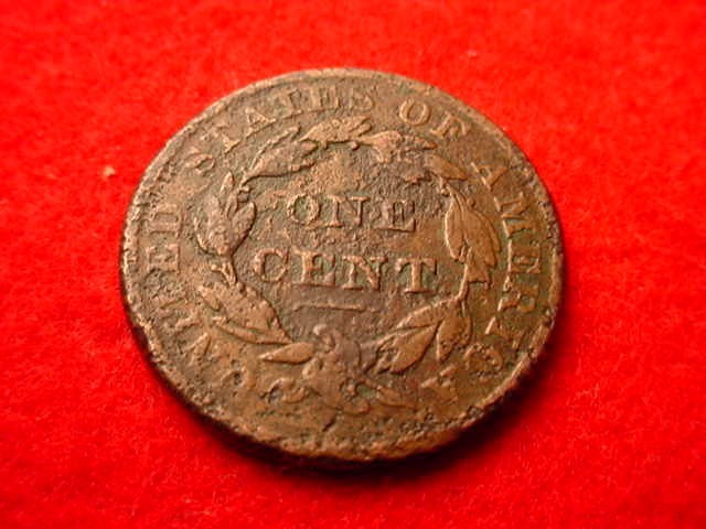 1837 CORONET HEAD LARGE CENT COPPER COIN! #Z-101