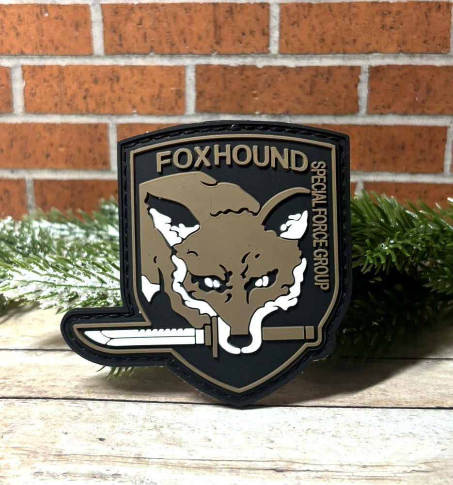 PVC Tactical Morale Patch, Brown Fox Hound Patch, Metal Gear FoxHound Patch