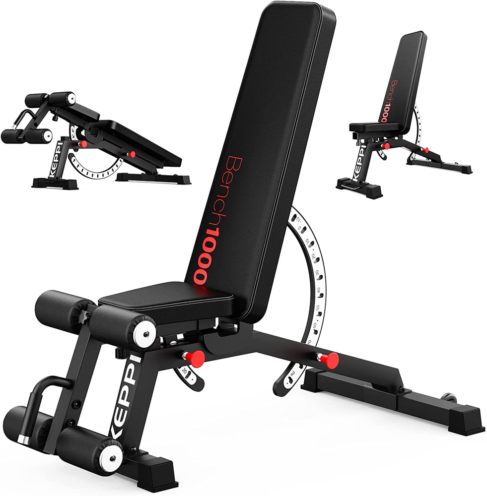1200LB Strength Weight Bench Heavy Duty Pro Adjustable Workout Bench Press Set