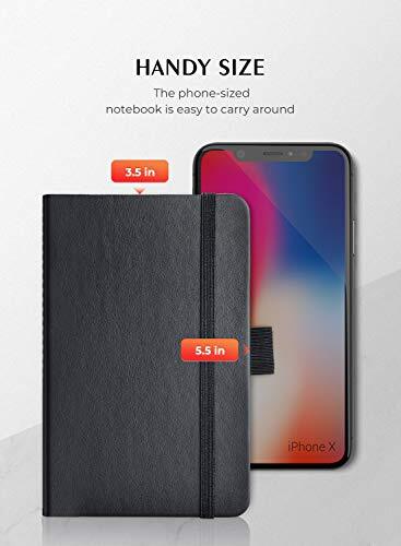 Pocket Notebook, Small Notebook, 2-Pack Total 320 Pages,3.7" x 2 Pack Black1