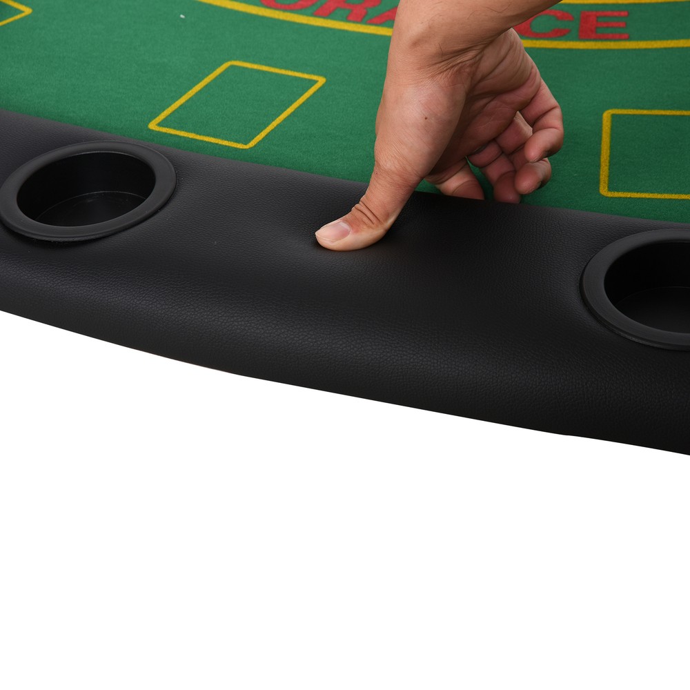 72" 7 Player Octagon Folding Poker Table with Cup Holders