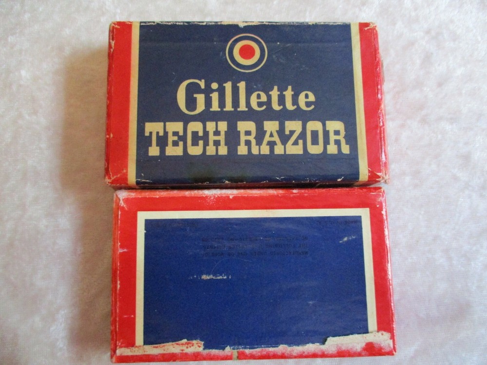 Vintage Gillette Gold Ball Tip Tech Razor in the Box