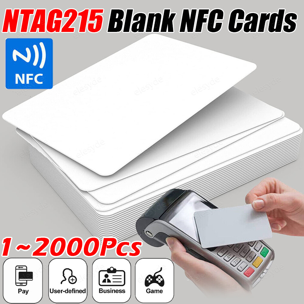 NTAG215 Blank NFC Cards Tags NTAG 215 TagMo  Waterproof RFID PVC Lot Whole