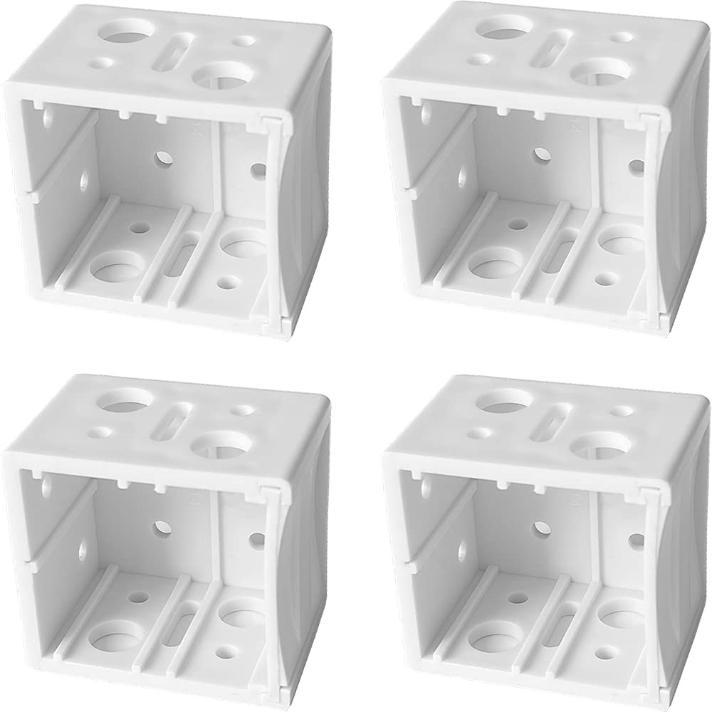 Cutelec 4pcs Plastic Brackets 1" Blinds headrail Holders White 1inch,