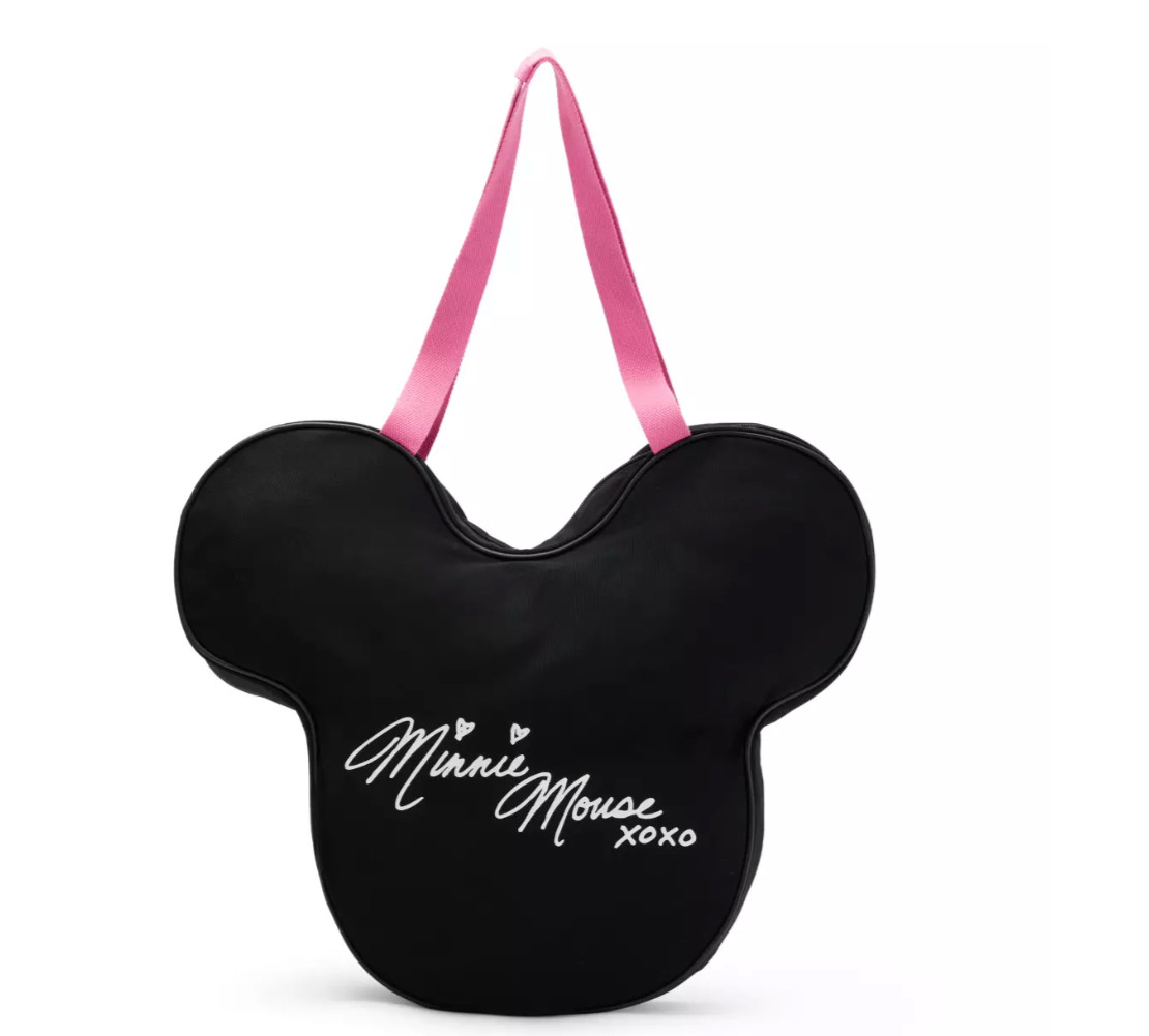 2026 Disney Parks Minnie Mouse Valentine’s Day Face Hearts Large Canvas Tote Bag